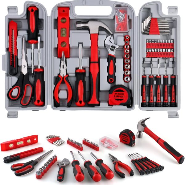 156-Piece Exquisite Multi-Functional Household Tool Set with Foldable Tool Case, Unisex | Complete Essential Hand Tool Set for Home Daily Repairs, Dormitories, and Apartments, Perfect Father's Day Gift