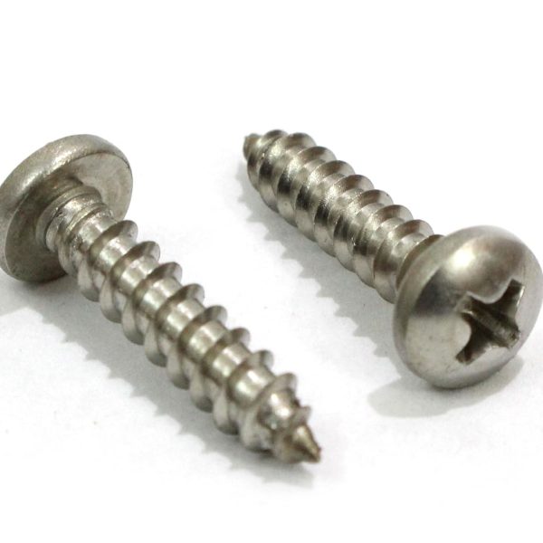#8 x 3/4 inch stainless steel Phillips pan head wood screws (100 pieces), 18-8 (304) stainless steel